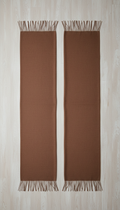 Walnut Silk Cashmere Fringe Wrap