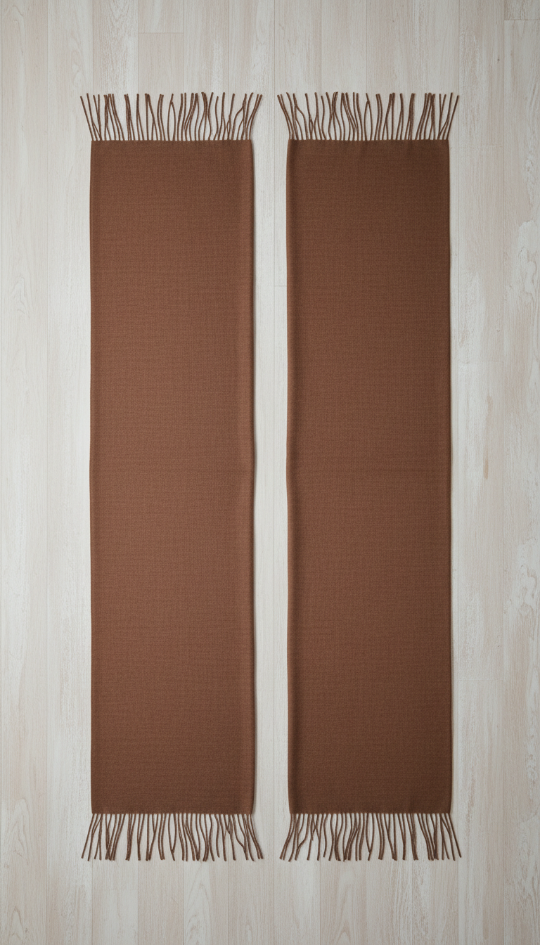 Walnut Silk Cashmere Fringe Wrap